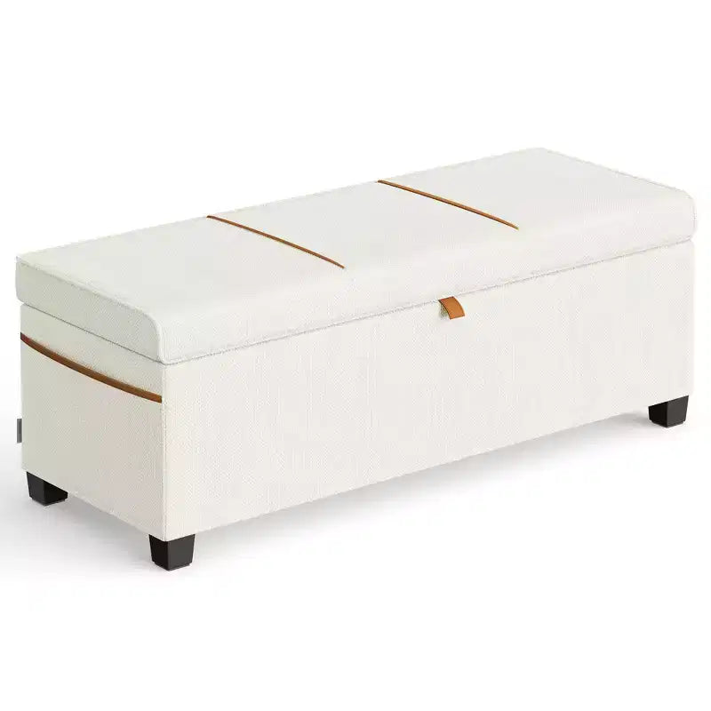 SONGMICS HOME Panca Contenitore Ottomana da 110 cm, Capacità 103 L, Poggiapiedi Contenitore per Camera da Letto