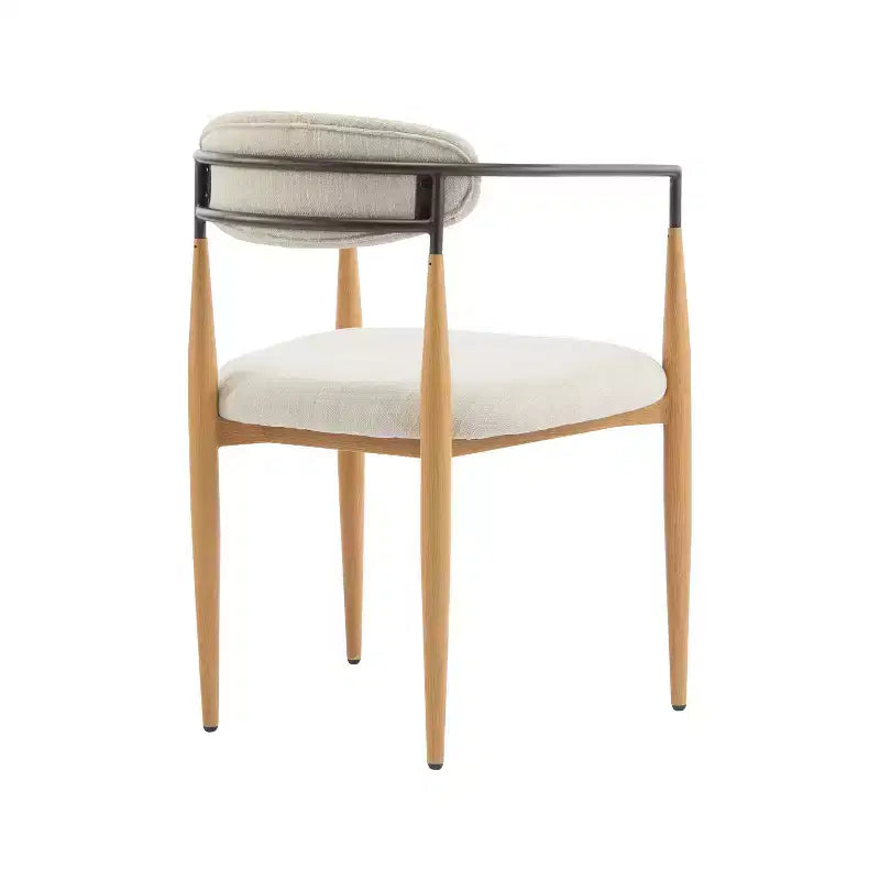 Christopher Knight Home Jaromir, sedie da pranzo moderne in ferro imbottito con schienale curvo aperto (set da 2)