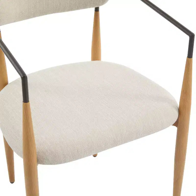 Christopher Knight Home Jaromir, sedie da pranzo moderne in ferro imbottito con schienale curvo aperto (set da 2)