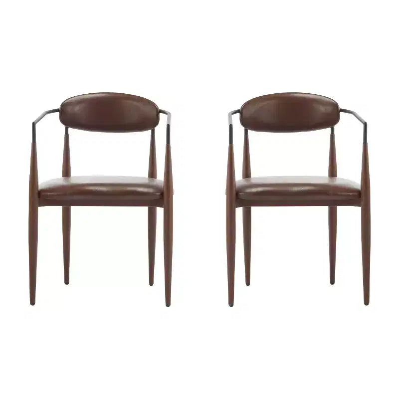 Christopher Knight Home Jaromir, sedie da pranzo moderne in ferro imbottito con schienale curvo aperto (set da 2)