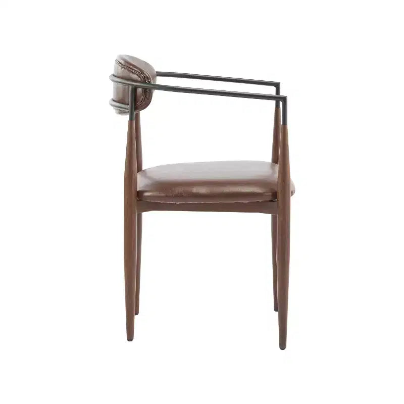 Christopher Knight Home Jaromir, sedie da pranzo moderne in ferro imbottito con schienale curvo aperto (set da 2)