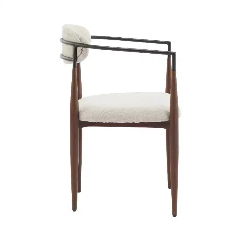 Christopher Knight Home Jaromir, sedie da pranzo moderne in ferro imbottito con schienale curvo aperto (set da 2)