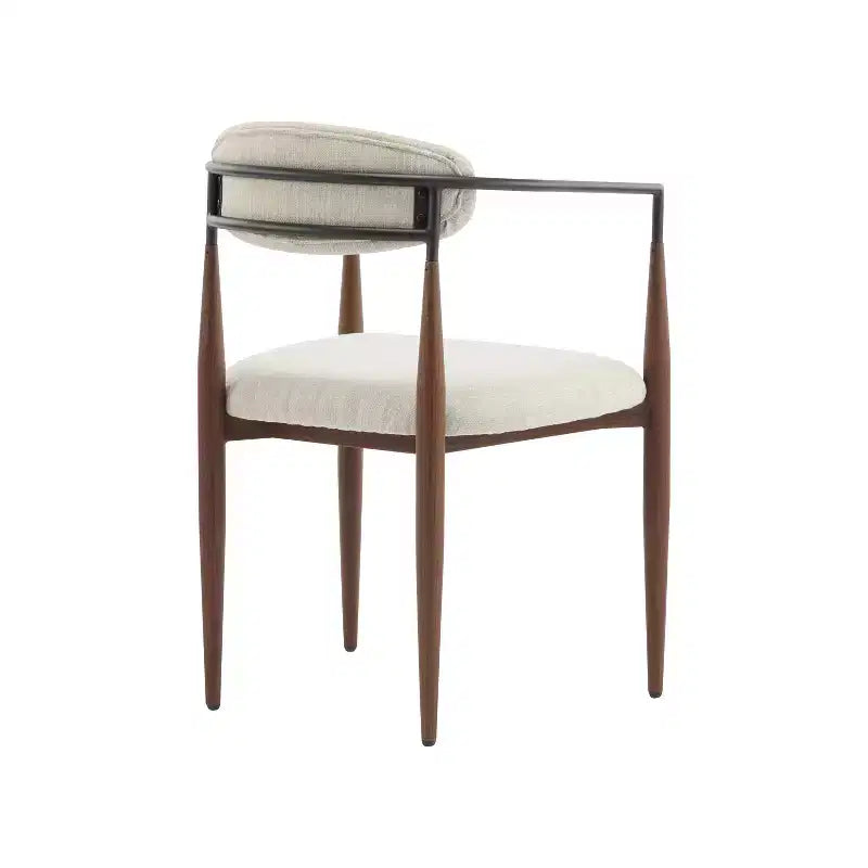 Christopher Knight Home Jaromir, sedie da pranzo moderne in ferro imbottito con schienale curvo aperto (set da 2)