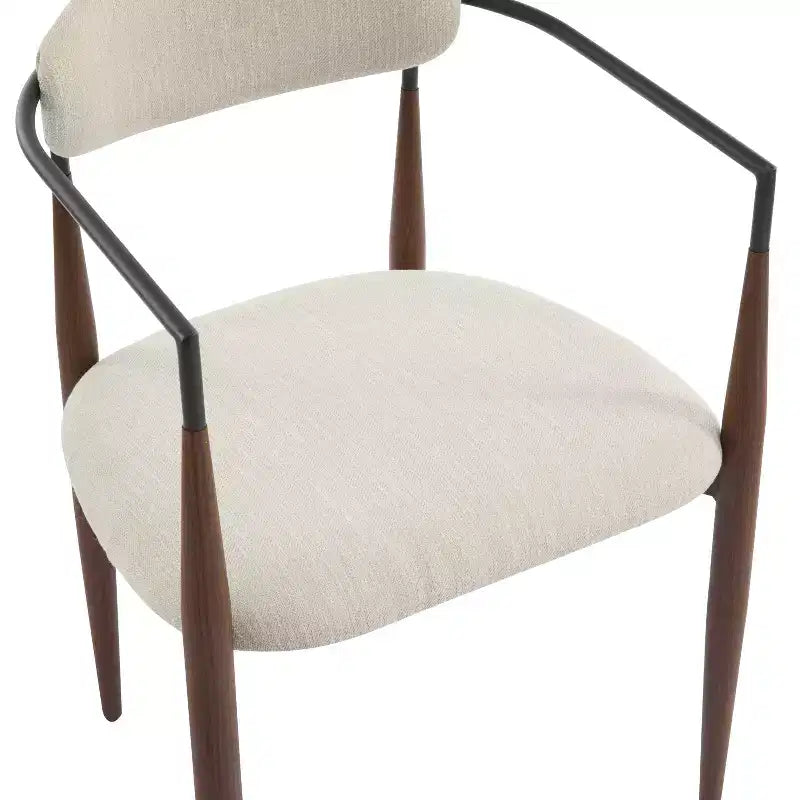 Christopher Knight Home Jaromir, sedie da pranzo moderne in ferro imbottito con schienale curvo aperto (set da 2)
