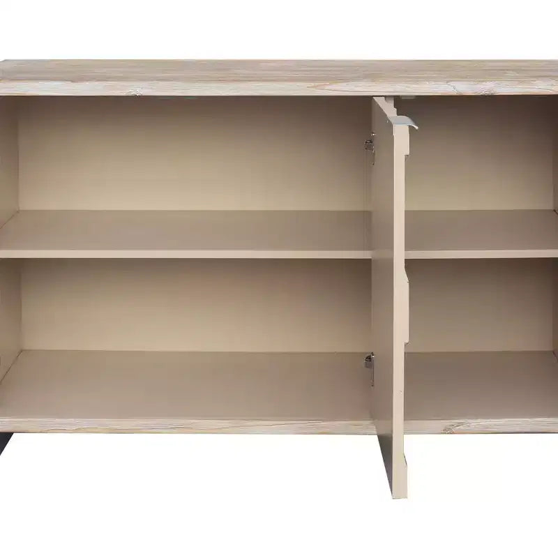 Mobile d'accento in stile rustico, credenza a 3 ante in legno, mobile da buffet, credenza, mobile contenitore