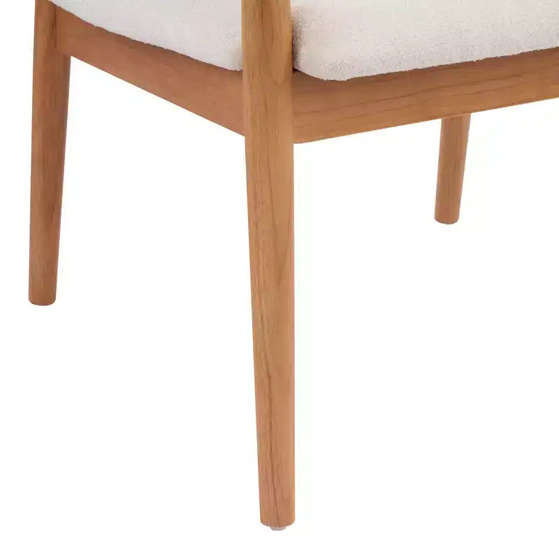 Christopher Knight Home Weerachai Sedie da pranzo moderne da esterno in legno di gomma imbottite con cuscini