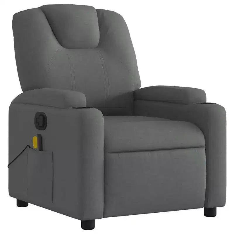 vidaXL Poltrona reclinabile 100% poliestere, metallo, compensato Singola