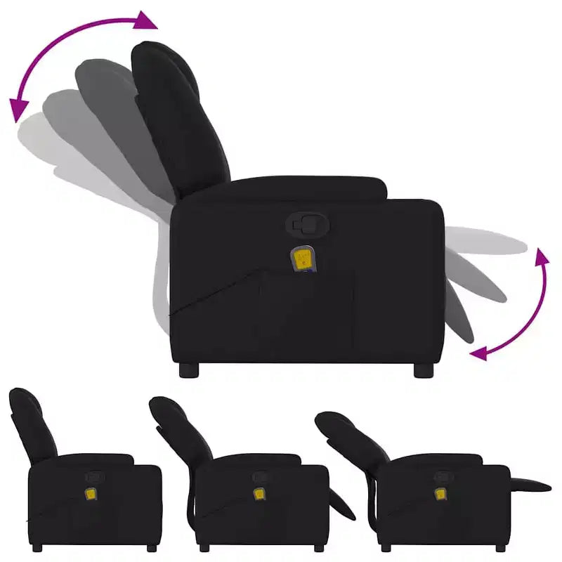 vidaXL Poltrona reclinabile 100% poliestere, metallo, compensato Singola