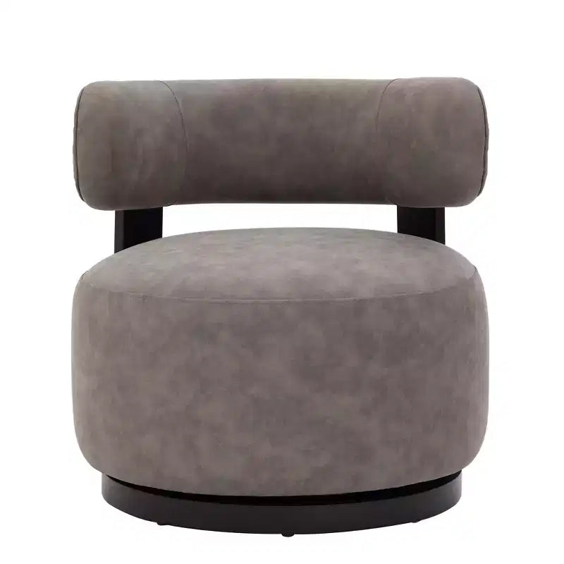 Poltrona girevole club Christopher Knight Home Emile in similpelle con struttura in legno di gomma
