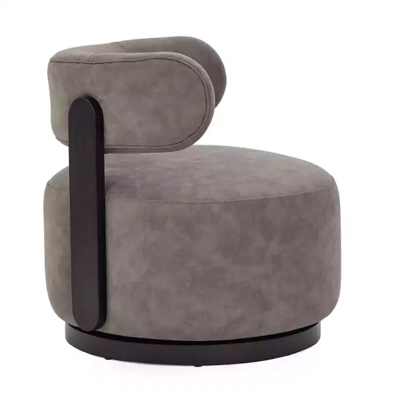 Poltrona girevole club Christopher Knight Home Emile in similpelle con struttura in legno di gomma