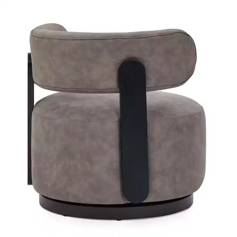 Poltrona girevole club Christopher Knight Home Emile in similpelle con struttura in legno di gomma