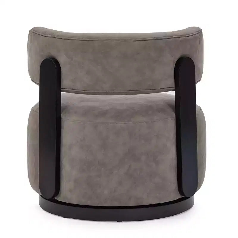 Poltrona girevole club Christopher Knight Home Emile in similpelle con struttura in legno di gomma